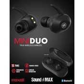 Maxell bežične slušalice TWS Mini Duo crne, 348481