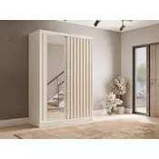 Garderobna omara z drsnimi vrati Aluna 10 - 150 cm - bela