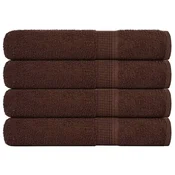 Vidaxl Savna brisače FROGN 4 kosi rjave 80x200 cm 360 g/m2