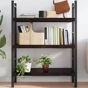 Vidaxl vidaXL Polica temno rjava 80x60x(2-6) cm hrastov premaz