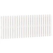 Vidaxl Stensko posteljno vzglavje belo 147x3x60 cm trdna borovina