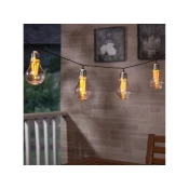 GARDEN LINE Sončna vrtna girlanda 10 LED tople bele barve, svetlobna veriga 3,8 m