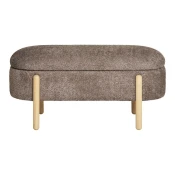 Rjava klop iz tkanine bouclé Branca – House Nordic