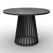 Bessagi Home Jedilna Miza Pela, Siva, Črna, O 110cm