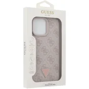 Originalni GUESS ovitek GUHCP16XP4TDPP za iPhone 16 Pro Max - Leather - roza