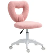 Homestar Pisarna stol z naslonom v obliki srca 45x56x78-88 cm roza