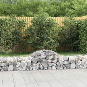 Lucne gabionske košare 9 kom 200x50x40/60 cm pocincano željezo