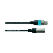 Cordial Mikrofonski kabel Cordial, 0,5 m, REAN ženski/moški XLR-konektor, črne barve