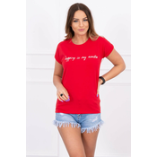 Shopping blouse is my cardio red