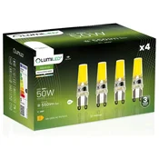 LUMILED 4x G9 LED žarnica v kapsuli 5W = 60W 550lm 4000K nevtralna 360° žarnica z žarilno nitko