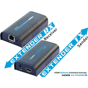 PremiumCord Podaljševalnik HDMI do 120 m prek LAN, prek IP