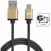 Kabel Ghostek - NRGline Micro USB 1,8m , Black/Gold (GHOCBL030)