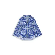 TOM TAILOR Bluza  temno modra / bela