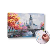 Slikanje po številkah AUTUMN IN LONDON | srednja težavnost - 60x40 cm - raztegnjeno platno na okvirju