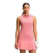Ženska majica J.Lindeberg Dena Print Sleeveless Polo Bridge Stack Rose L