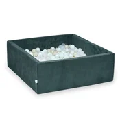 shumee Suhi bazen 110x110x40 Corduroy Green 600 kroglic: prozorna, biserna, svetlo metina, svetlo zlata