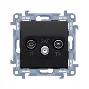 RTV-SAT vtičnica SIMON 10 CASK.01/49 črna