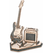 Robotime Rokr 3D lesena sestavljanka Električna kitara 140 kosov