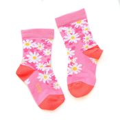 KOLY SOCKS Carape sa cveticima pink