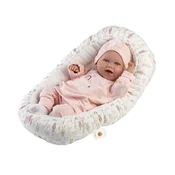 Llorens 74122 NEW BORN - realistična lutka dojenčka z zvoki in telesom iz blaga - 42 cm