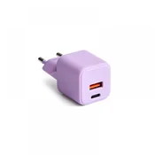 FOREVER Forever, Hitri stenski polnilnik USB-A 18W QC / USB-C 30W PD Compact GaN, Lavanda, (5000191747)
