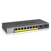 NETGEAR GS110TP Upravljano L2/L3/L4 Gigabit Ethernet (10/100/1000) Podrška za napajanje putem Etherneta (PoE) Sivo