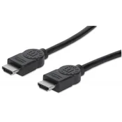 MANHATTAN Manhattan HDMI priključni kabel HDMI-A  vtič\, HDMI-A  vtič 10.00 m črna 323246-CG #####4K UHD\, avdio povratni kanal HDMI kabel, (20410826)