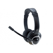 Conceptronic POLONA02B naglavne slušalice i slušalice s ugradenim mikrofonom Žicano Obruc za glavu Igranje Crno