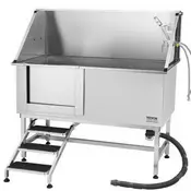 VEVOR Postaja za pranje psov 150x70x1495 cm srebrna