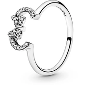 Pandora Bleščeč srebrn prstan Minnie Disney 197509CZ (Obseg 52 mm)