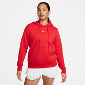 Nike W NSW PHNX FLC STD PO HOODIE, ženski pulover, rdeča DQ5872
