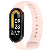 Silikonski pas Techsuit W014 za Xiaomi Mi Band 8/8 NFC/9/9 NFC/Smart Band 10 - roza