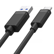 UNITEK kabel USB-A na USB-C, 0.5m, Y-C481BK, črn