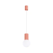 Sollux SL.1754 - Luster na sajli HALO 1xG9/8W/230V, precnik 12 cm, ružicasta