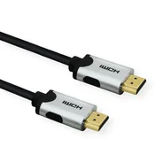 VALUE Value HDMI priključni kabel HDMI-A  vtič\, HDMI-A  vtič 2.00 m črna 11.99.5942 #####10K UHD\, #####8K UHD\, dvojno oklopljen HDMI kabel, (20419316)