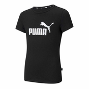 PUMA Majica Essential, crna / bijela