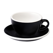 Loveramics Egg - Cappuccino 200 ml Cup and Saucer - Black