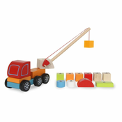 Jamara Wooden Toys Kidiwood plug-in Crane Truck