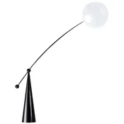 Casa Padrino luxury designer floor lamp matt black 156 x H. 176 cm - Swiveling LED floor lamp - Luxury LED floor lamps - Luxury LED lights - Luxury furniture - Luxury furnishings