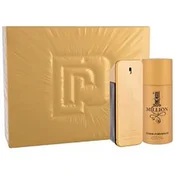 Paco rabanne 1 Million Box kit regalo 100 ml eau de toilette e deodorante 1 Million 150 ml - 100 ml
