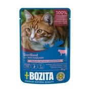 BOZITA Sterilised goveje kockice v želatini - mokra hrana za mačke - 85g