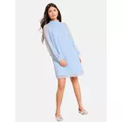 Lipsy Obleka  svetlo modra / srebrna