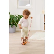 Leseni ježek avto z zvokom Pull Back Hedgehog Eichhorn z vrvico za vlečenje 16 cm od 12 mesecev
