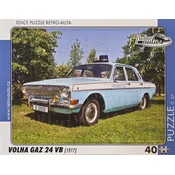 RETRO-AUTA Puzzle št. 57 VOLHA GAZ 24 UK (1977) 40 kosov