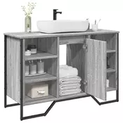 Vidaxl vidaXL Omarica za umivalnik, siva, hrast sonoma, 91x35x60 cm