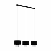 Eglo 39978 - Lestenec na vrvici SAPUARA 3xE27/40W/230V črna