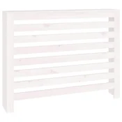 Vidaxl Pokrov za radiator bela 108,5x19x84 cm trdna borovina