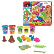 Ustvarjalni komplet modelirne mase Cra-Z-Art Softee Dough Dino Neon Dough Set (CRDOUGH11)