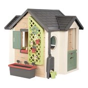 Domček pre zahradnika s kvetináčmi Garden House Life Smoby rozšíriteľný s odkvapom a mriežka s kŕmidlom pre vtáčiky 135 cm s UV filtrom od 24 mes - model 2025 SM810408