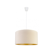 Duolla - Luster na sajli ROLLER 1xE27/40W/230V precnik 40 cm krem